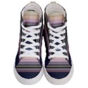 Horizontal Line Strokes Color Lines Women s Hi-Top Skate Sneakers View1