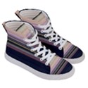 Horizontal Line Strokes Color Lines Women s Hi-Top Skate Sneakers View3