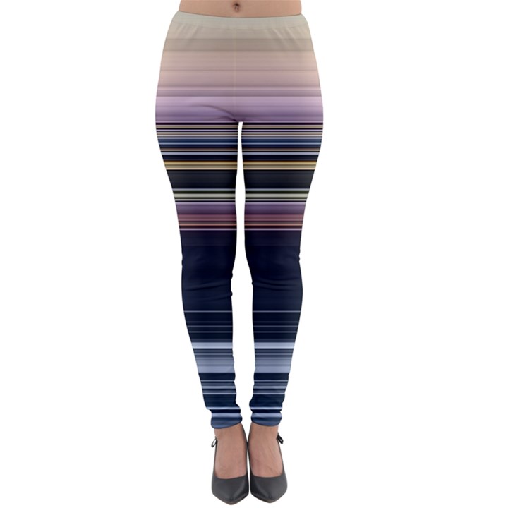 Horizontal Line Strokes Color Lines Lightweight Velour Leggings