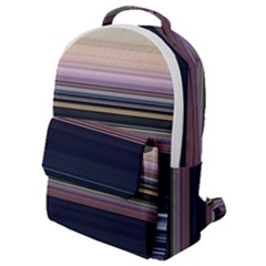 Horizontal Line Strokes Color Lines Flap Pocket Backpack (small) by Pakjumat