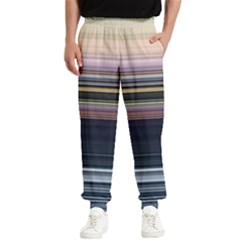 Horizontal Line Strokes Color Lines Men s Elastic Waist Pants by Pakjumat