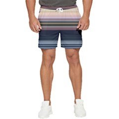 Horizontal Line Strokes Color Lines Men s Runner Shorts by Pakjumat