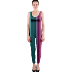 Vertical Line Color Lines Texture One Piece Catsuit by Pakjumat