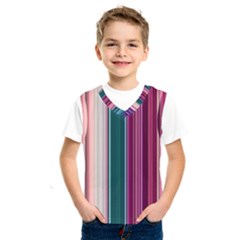 Vertical Line Color Lines Texture Kids  Basketball Tank Top by Pakjumat