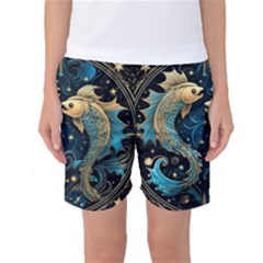 Fish Star Sign Women s Basketball Shorts by Pakjumat