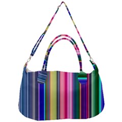 Pastel Colors Striped Pattern Removable Strap Handbag by Pakjumat