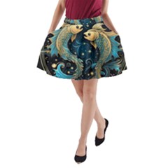 Fish Star Sign A-line Pocket Skirt by Pakjumat