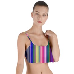 Pastel Colors Striped Pattern Layered Top Bikini Top  by Pakjumat