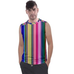 Pastel Colors Striped Pattern Men s Regular Tank Top by Pakjumat