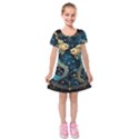 Fish Star Sign Kids  Short Sleeve Velvet Dress View1