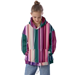 Vertical Line Color Lines Texture Kids  Oversized Hoodie by Pakjumat