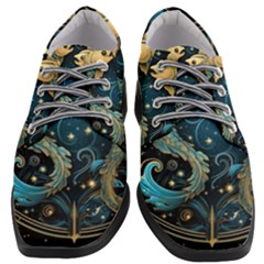 Fish Star Sign Women Heeled Oxford Shoes by Pakjumat