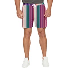 Vertical Line Color Lines Texture Men s Runner Shorts by Pakjumat