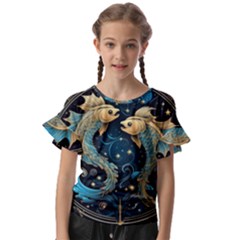 Fish Star Sign Kids  Cut Out Flutter Sleeves by Pakjumat