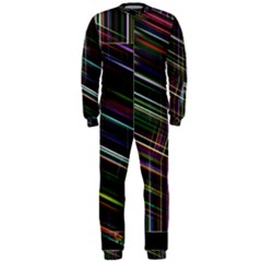 False Prismatic Black Background Onepiece Jumpsuit (men) by Pakjumat