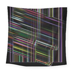 False Prismatic Black Background Square Tapestry (large) by Pakjumat