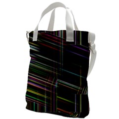 False Prismatic Black Background Canvas Messenger Bag by Pakjumat