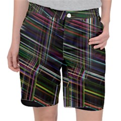 False Prismatic Black Background Women s Pocket Shorts by Pakjumat