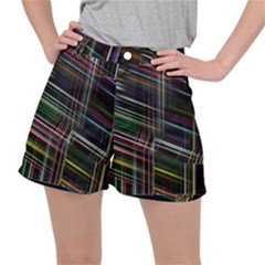 False Prismatic Black Background Women s Ripstop Shorts by Pakjumat