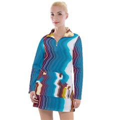 Line Vertical Lines Color Lines Women s Long Sleeve Casual Dress by Pakjumat