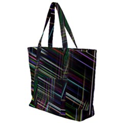 False Prismatic Black Background Zip Up Canvas Bag by Pakjumat