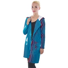 Line Vertical Lines Color Lines Hooded Pocket Cardigan by Pakjumat