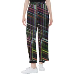 False Prismatic Black Background Women s Pants  by Pakjumat