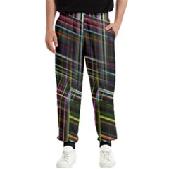 False Prismatic Black Background Men s Elastic Waist Pants by Pakjumat