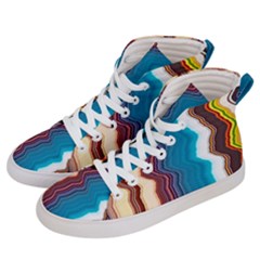 Line Vertical Lines Color Lines Men s Hi-top Skate Sneakers by Pakjumat