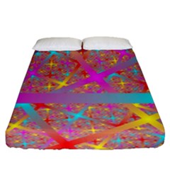 Geometric Abstract Colorful Fitted Sheet (queen Size)