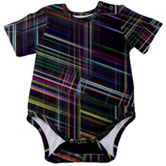 False Prismatic Black Background Baby Short Sleeve Bodysuit by Pakjumat