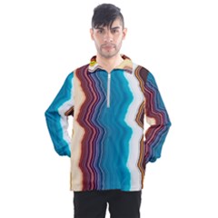 Line Vertical Lines Color Lines Men s Half Zip Pullover