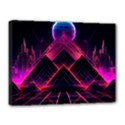 Synthwave City Retrowave Wave Canvas 16  x 12  (Stretched) View1