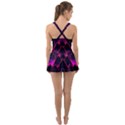 Synthwave City Retrowave Wave Ruffle Top Dress Swimsuit View2