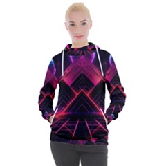 Synthwave City Retrowave Wave Women s Hooded Pullover