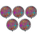 Geometric Abstract Colorful Mini Round Pill Box (Pack of 5) View1