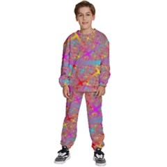 Geometric Abstract Colorful Kids  Sweatshirt Set by Pakjumat