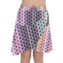 Triangle Stripes Texture Pattern Chiffon Wrap Front Skirt View1