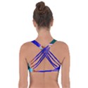 Color Lines Slanting Green Blue Got No Strings Sports Bra View2