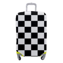 Black White Checker Pattern Checkerboard Luggage Cover (small) by Pakjumat