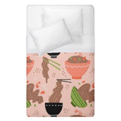 Japanese Street Food Soba Noodle In Bowl Duvet Cover (single Size) by Pakjumat