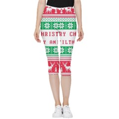 Merry Christmas Ya Filthy Animal Inside Out Lightweight Velour Capri Leggings  by Pakjumat