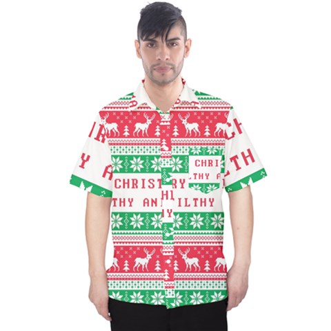 Merry Christmas Ya Filthy Animal Men s Hawaii Shirt by Pakjumat