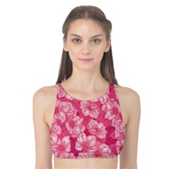 Cute Pink Sakura Flower Pattern Tank Bikini Top by Pakjumat