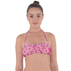 Cute Pink Sakura Flower Pattern Tie Back Bikini Top by Pakjumat