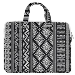 Tribal African Pattern Macbook Pro 16  Double Pocket Laptop Bag  by Pakjumat