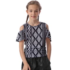 Tribal African Pattern Kids  Butterfly Cutout T-shirt by Pakjumat