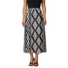 Tribal African Pattern Classic Midi Chiffon Skirt by Pakjumat