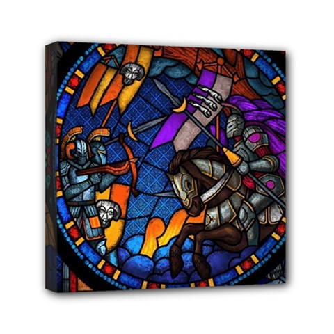 The Game Monster Stained Glass Mini Canvas 6  X 6  (stretched) by Pakjumat