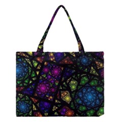 Stained Glass Crystal Art Medium Tote Bag by Pakjumat